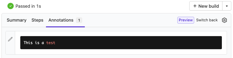 Screenshot of colored terminal output in an annotation
